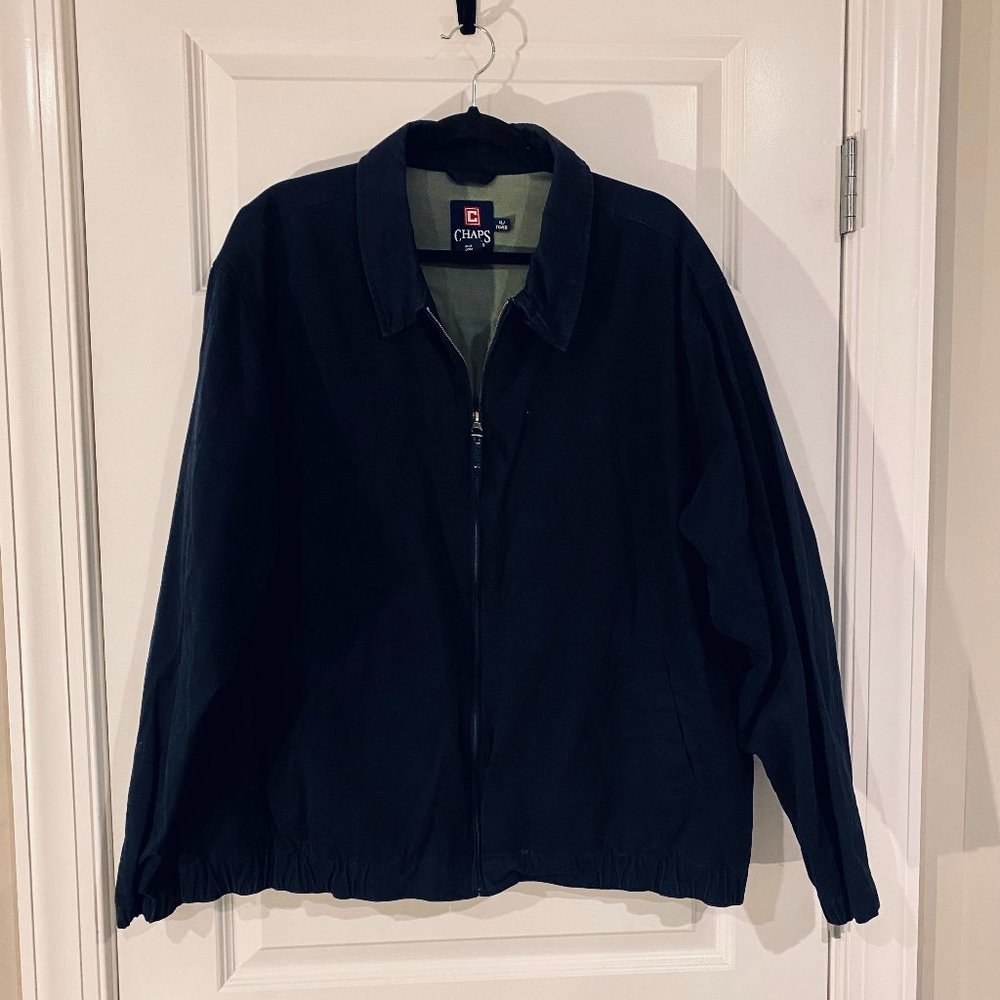 CHAPS XL Navy Men's Classic Fit Full-Zip Jacket